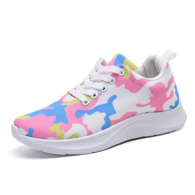 Women's Spring Leopard Print Women's Shoes Casual Mesh Shoes Soft Sole Sports Shoes