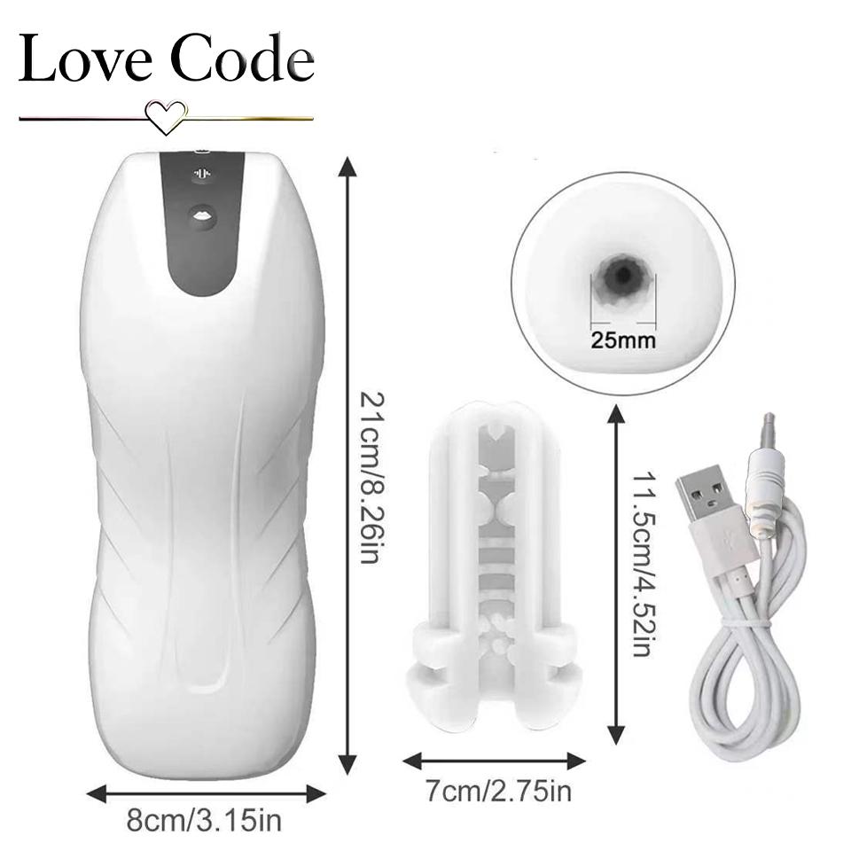 2026 Automatic Male Masturbation Cup Sucking Vibration Penis Oral Machine Suction Blowjob Masturbator Real Vagina Vacuum Sex Toys Increase Erection