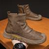 New Men's Casual High-top Boots with Added Insulation and Thick Padding - Outdoor Shoes