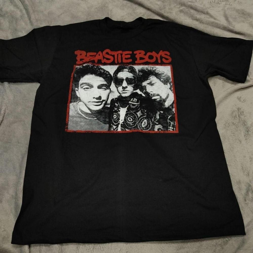 Члены Beastie Boys Черная Футболка Унисекс Все Размеры GG04 Унисекс Футболка XL