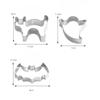 1 Set Halloween Stainless Steel Cookie Molds Pumpkin Bat Shaped Biscuit Moulds Baking Cutters for DIY Festive Cookies