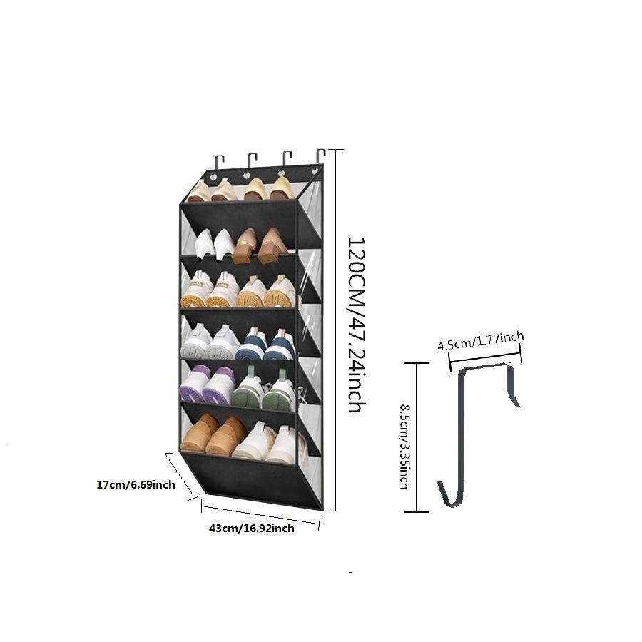 Door Hanging PVC Waterproof Multi-Pocket Storage Bag for Shoes