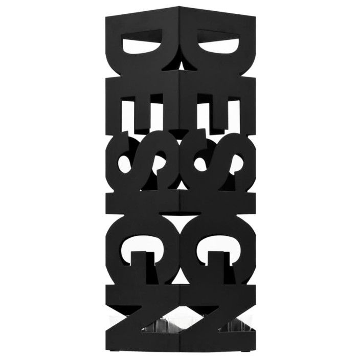 VidaXL Porte-parapluie Design Acier Noir