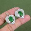 Faceted Zambian Emerald Earring 925 Sterling Silver Earring Original Gemstone Earring Handmade Dangle Earrings Elegant Jewelry Gifts For Her