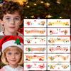Cute Christmas Snowman Face Stickers Corner Of Eyes Temporary Body Art Tattoos Self Adhesive Sweet Colorful Party Accessories