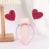 Red Peach Heart Red Love Headband Confetti Hair Hoop Valentines Day Headdress  Couple Gifts