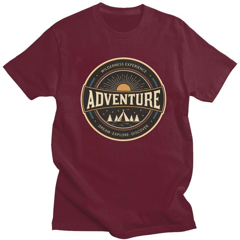 Custom Adventure Outdoor Wilderness Explorer Camping T Shirt for Men Tshirt Leisure Tees Short Sleeves Tshirt Clothing Gift