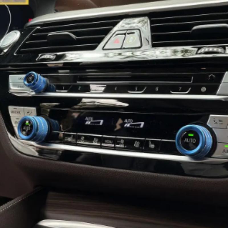 Klimaanlage Klima Control Taste Trim Ring Radio Lautstärke Tune Knob Abdeckung Für BMW 5 6 7 Serie GT G30 G32 G12 x3 X4 G01 G02