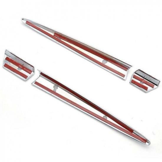 Chrome Rear View Side Door Mirror Pillar Cover Trim Fits Honda Civic 2016-