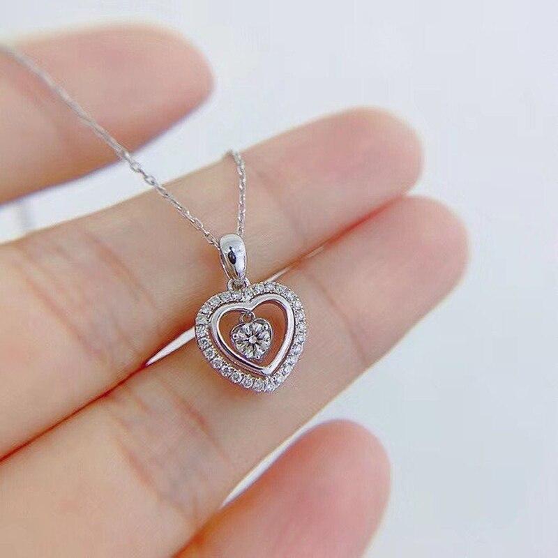 Huitan Delicate Hollow Out Heart Design Women 'S Pendant Necklace Fashion Wedding Accessories Daily Wearable Statement Jewelry