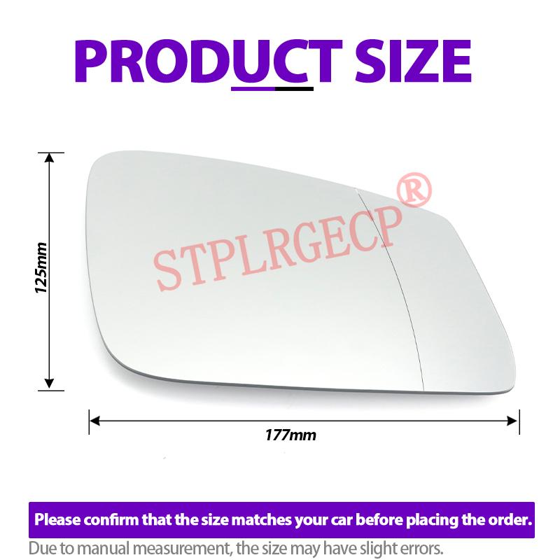 For BMW F10 F11 F07 F06 F12 F13 F01 F02 F03 F04 Left Right Side Door Wing Mirror Glass Heated Rear View Plate LH RH