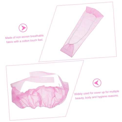 Parliky Spa Underwear and Bra Set, Disposable Nonwoven Bra and Panties for Sauna and Spa Care, Pink, 20-Pack