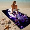 proof beach towel with a Demon Slayer Shinobu Kocho pattern - soft,absorbent,quick-drying,machine washable - perfect for swimming,camping,bathing