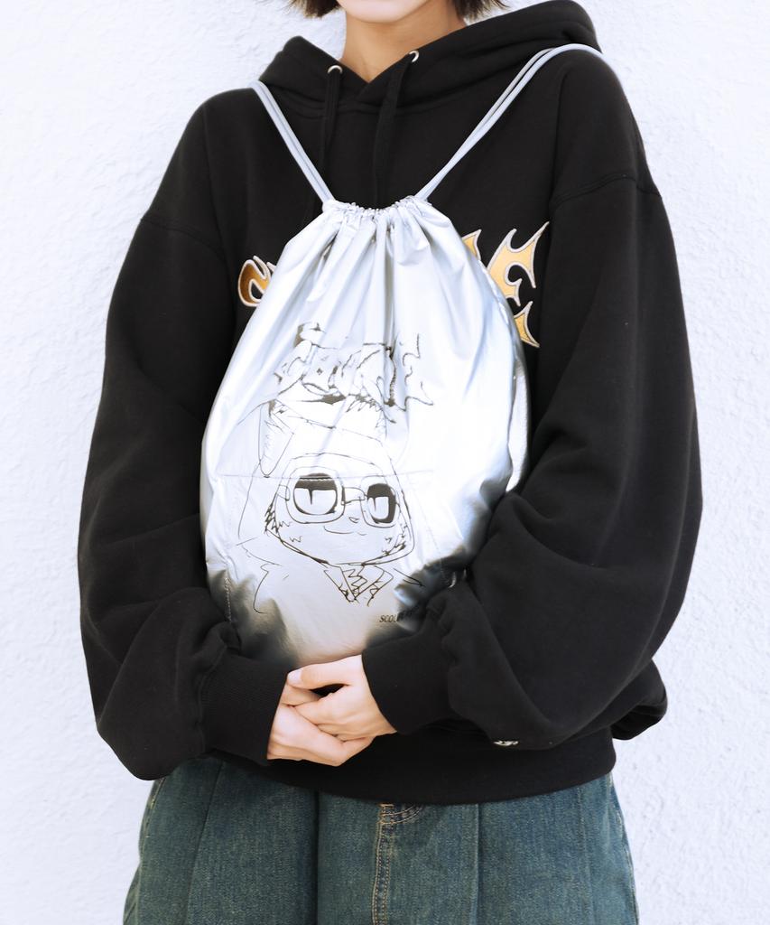 Scoupe Graphic String Gym Sack_Silver