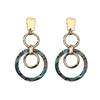 European & American Large Geometric Resin Hoop Earrings for Women: Irregular Design