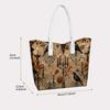 Gothic Crow Candelabra Pattern Tote Bag Vintage Dark Aesthetic Daily Shopping Shoulder Handbag