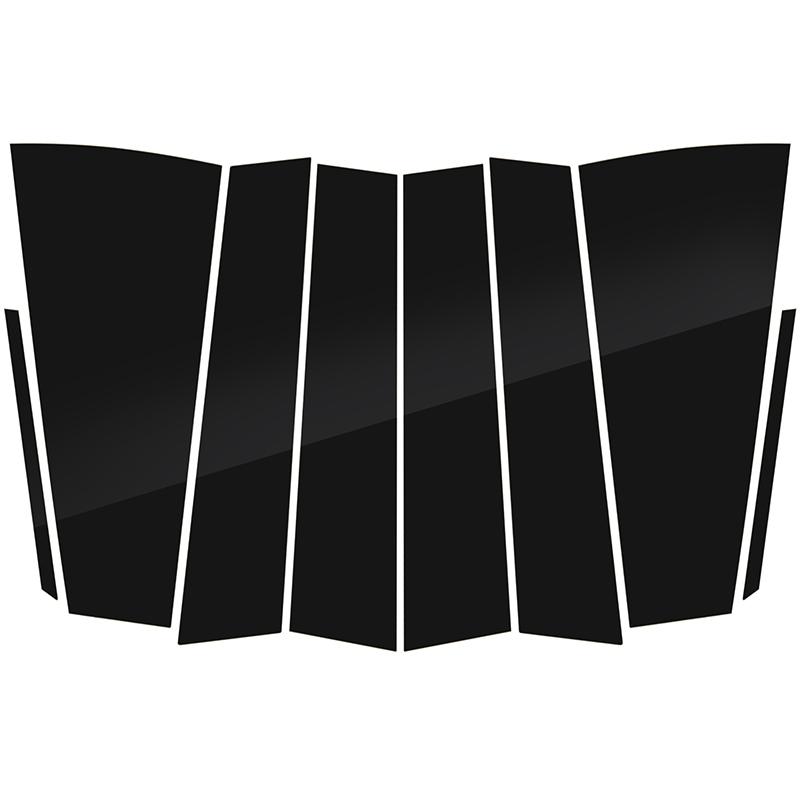 6pcs Glossy Black Car Pillar Posts Stickers Fit For Honda Odyssey 2018-2022