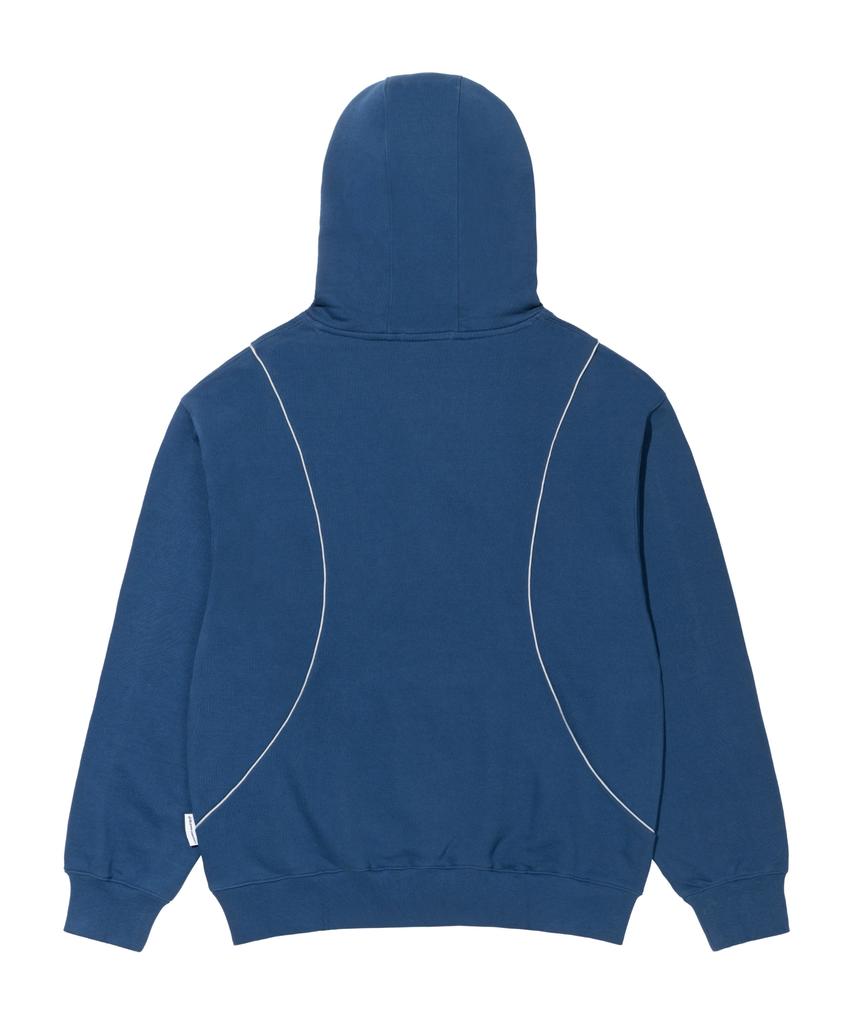 Loghideumatin Lm Blocking Reflective Piping Nylon Mix Hoodie (Blue)