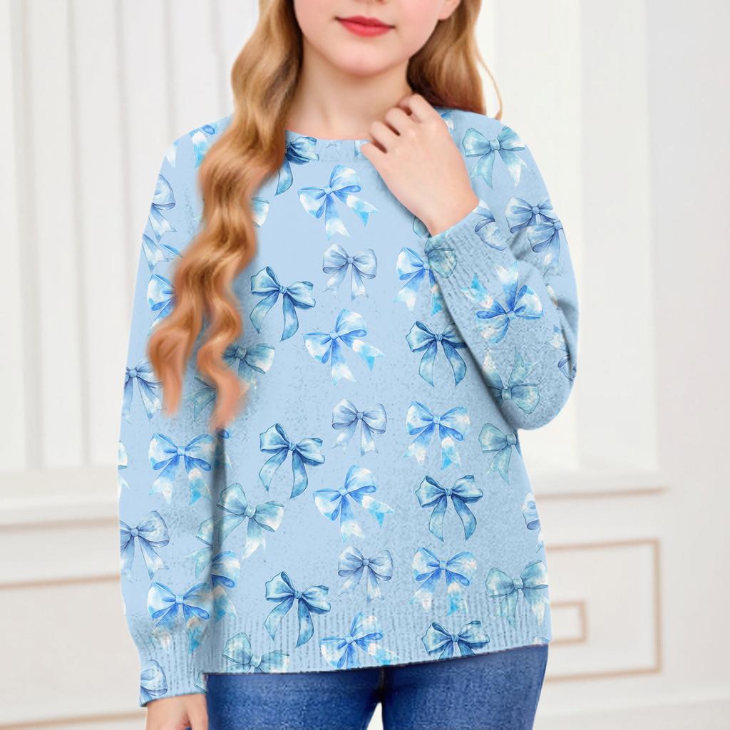 Sweatshirts For Children Boys And Girls Knit Sweater Cute Shirt Fall Crewneck Pullover Tops