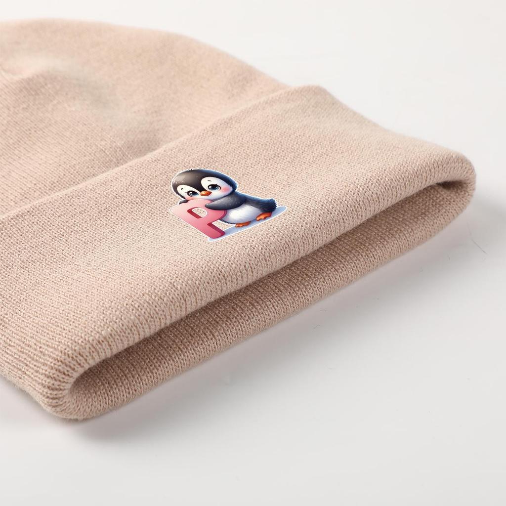1 Stück, Strickmütze mit Alphabet A bis Z und Tierdruck, 260 Strickmützen zur Auswahl, für Männer und Frauen