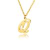 Women Stainless Steel 18K Gold Plated Letter Name Pendant Collarbone Chain