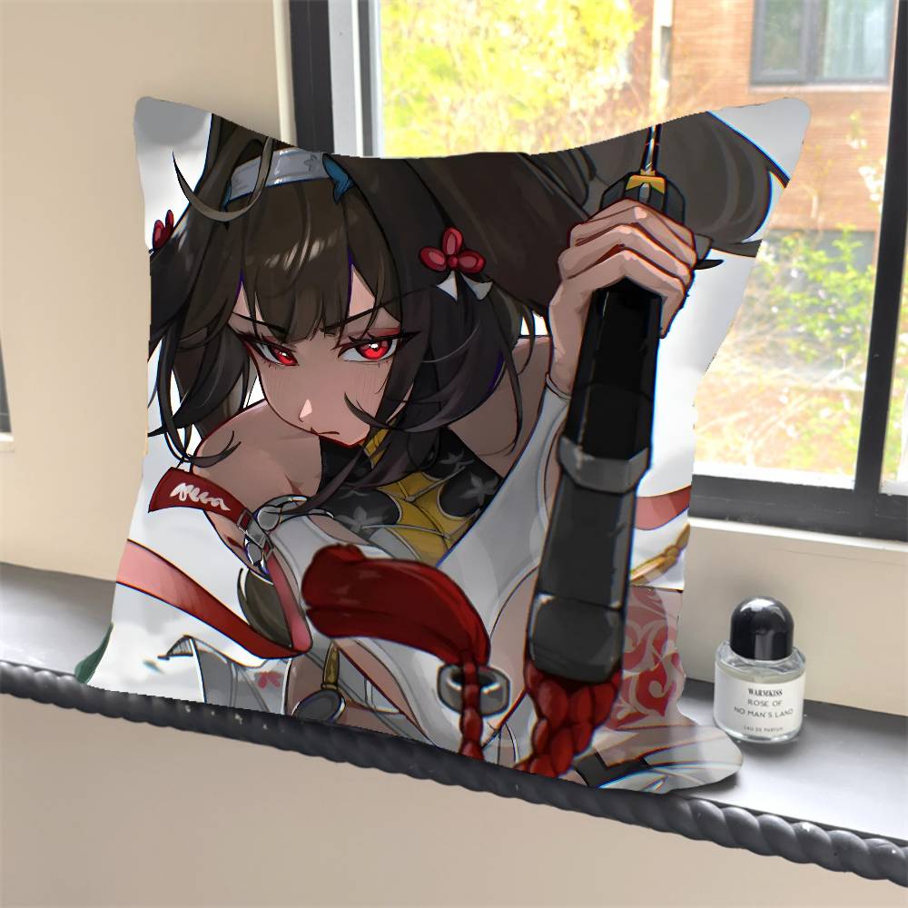 Ye Shunguang Zenless Zone Zero Game Pillow Case Square Pillow Bedroom Sofa Leisure Comfort Cushion Car Home Decoration