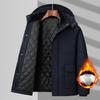 Overcoats Casual Men Thermal Cotton Jacket Jacket Clothing Fleece Winter Men's  Cotton Coat Male Mid-Long Thick Warm Parka