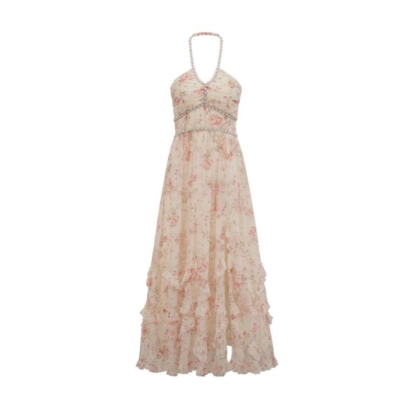 

Летняя женская юбка с милым вырезом горловины, длинная юбка, женская юбка с принтом и разрезом S