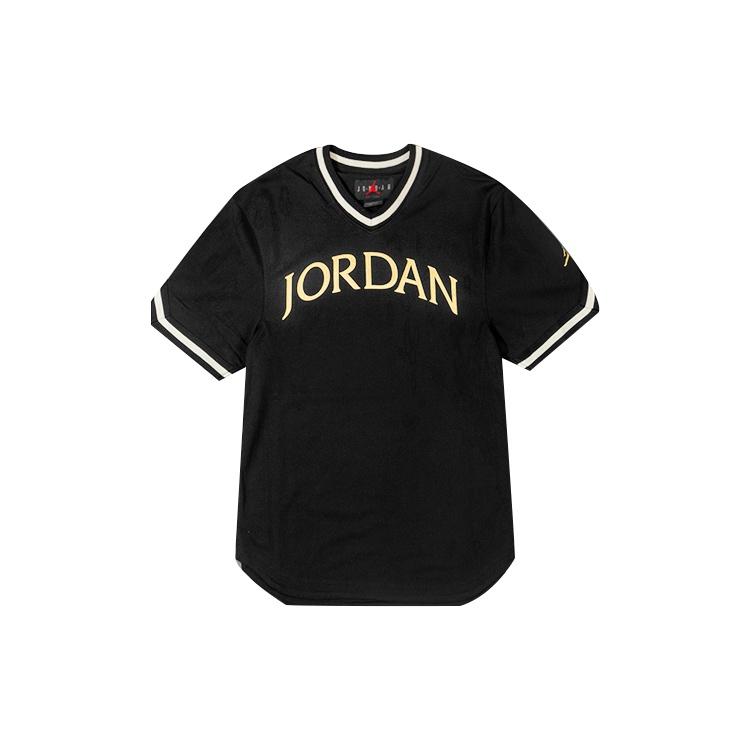 Air Jordan Alphabet Logo Basketball Sports Short Sleeve Black Men s AV0183-010 M