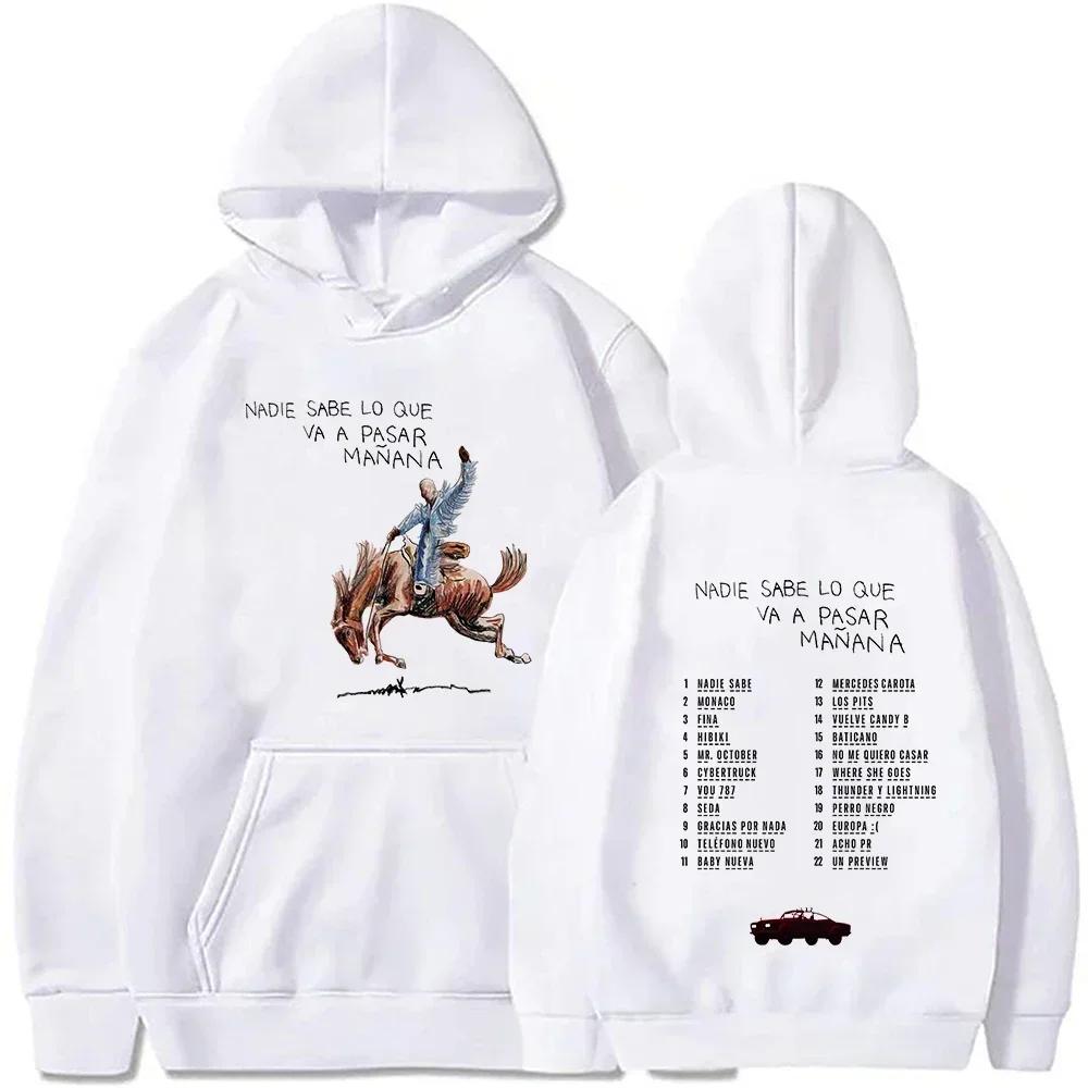 Nuevo álbum de Bad Bunny: Nadie sabe lo que va a pasar mañana. Sudaderas con capucha de calle, ropa informal, sudaderas con capucha de Bad Bunny de los 90.