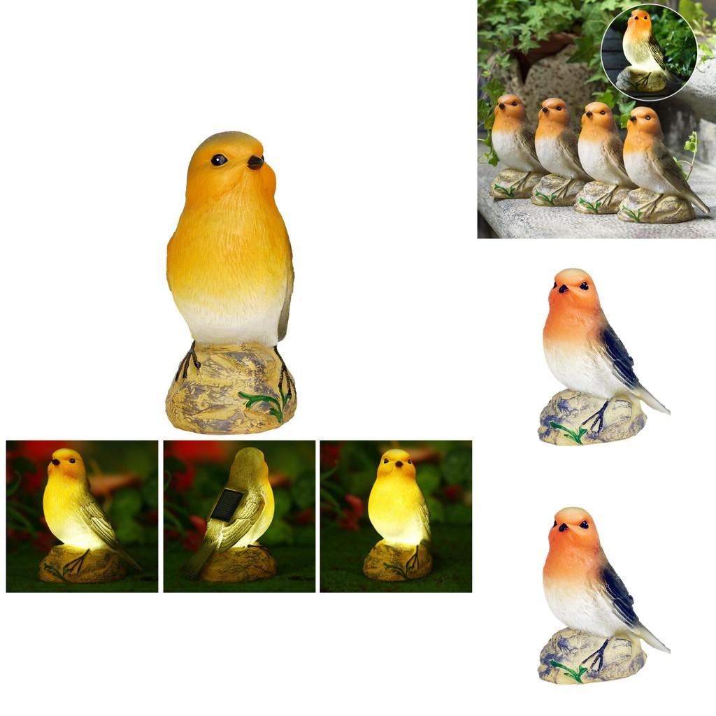 Modern Resin Solar Bird Lamp With Led Lighting For Garden And Patio Decor