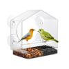 Wetterfestes Fenster-Vogelhaus Acryl-Fenster-Vogelfutterspender für draußen Klare Vogelfutterspender zur Beobachtung Blauhauben-Häher Finken