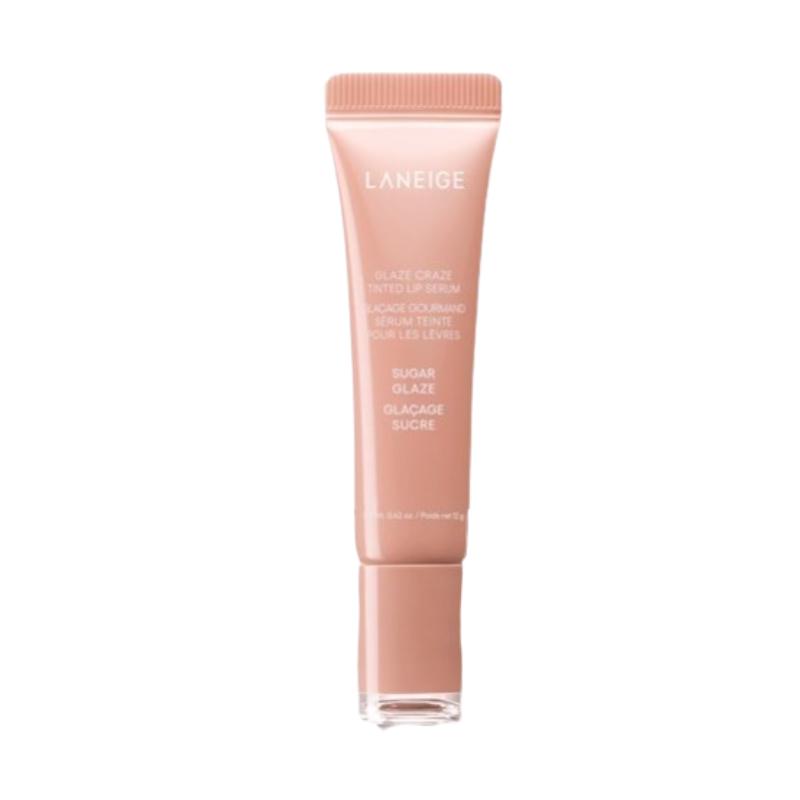 LANEIGE Glaze Craze Tinted Lip Serum 12g – Donut Glow Lip Serum, Buildable Sheer Tint, Moisturizing Lip Care (6 Colors)