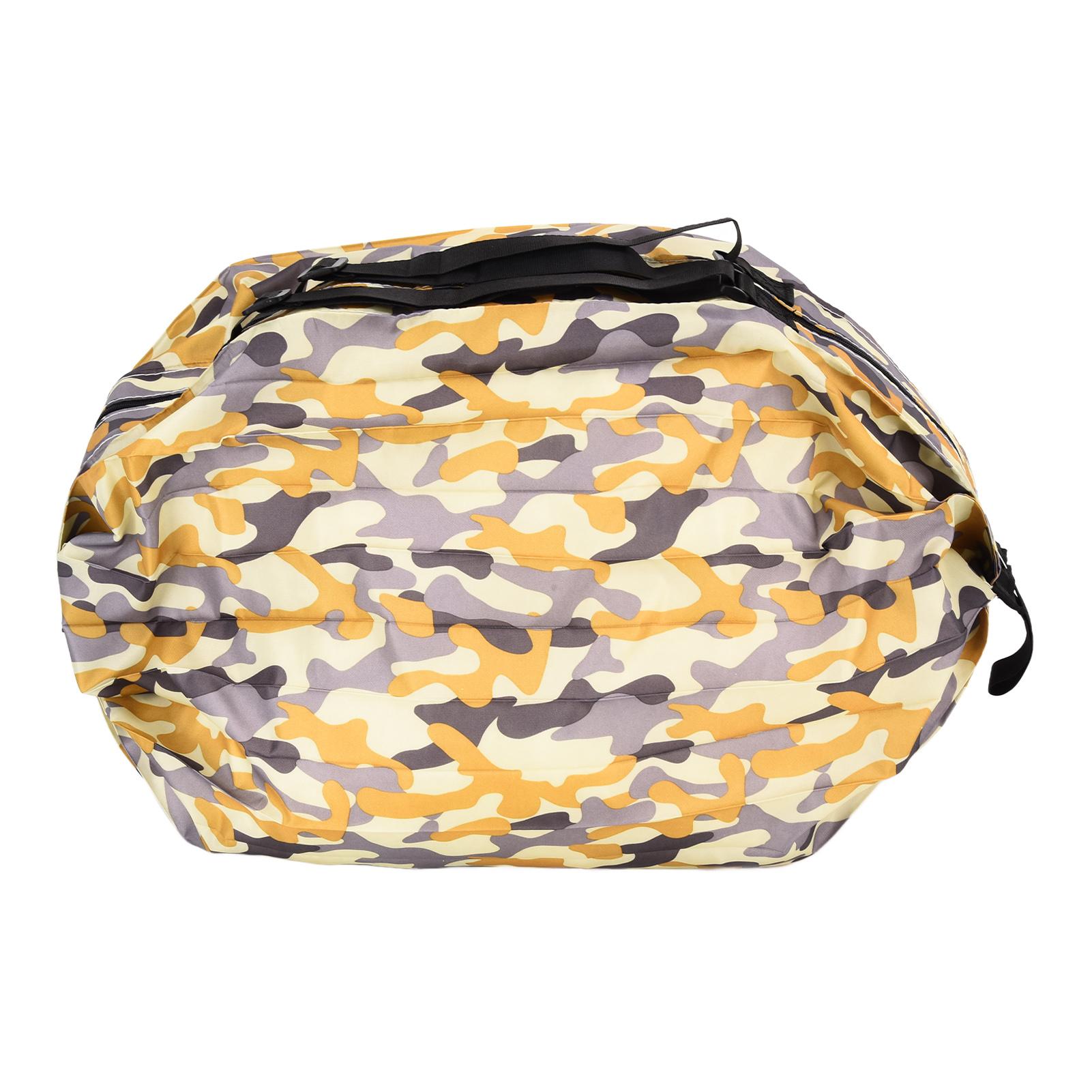 

High Capacity Storage Bag Travel Single Shoulder Waterproof Shopping Bag Portable Folding Storage фіолетовий