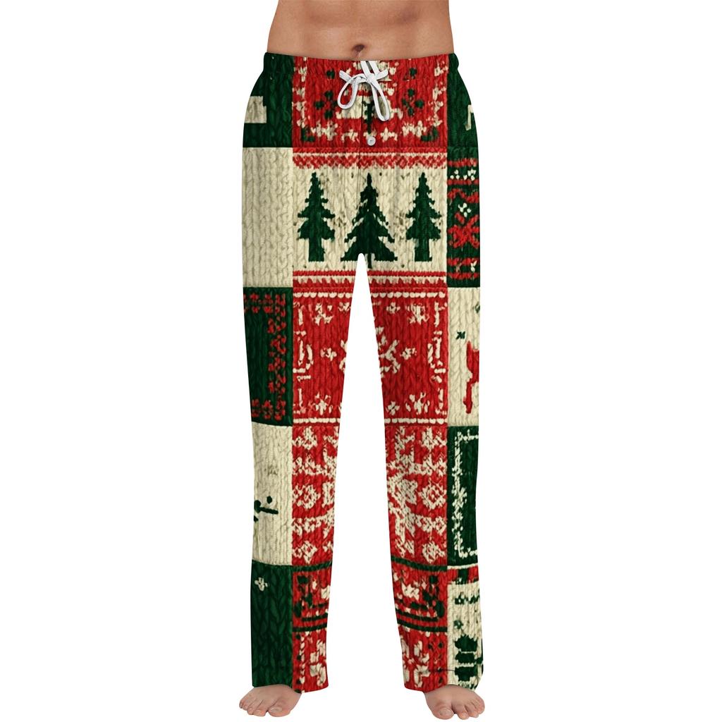 Men's Christmas Printed Pajama Pants for Sleep and Casual Wear