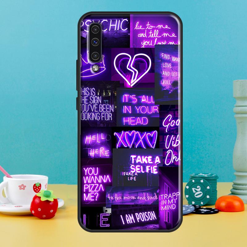 Purple aesthetic Case For Samsung Galaxy A15 A55 A35 A53 A33 A13 A36 A56 A26 A16 A22 A32 A52 A54 A34 A05 A06
