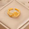 Douyin Bestseller: Copper Coin Treasure Basin Yuanbao Ring - Fashionable Gift for Girlfriend