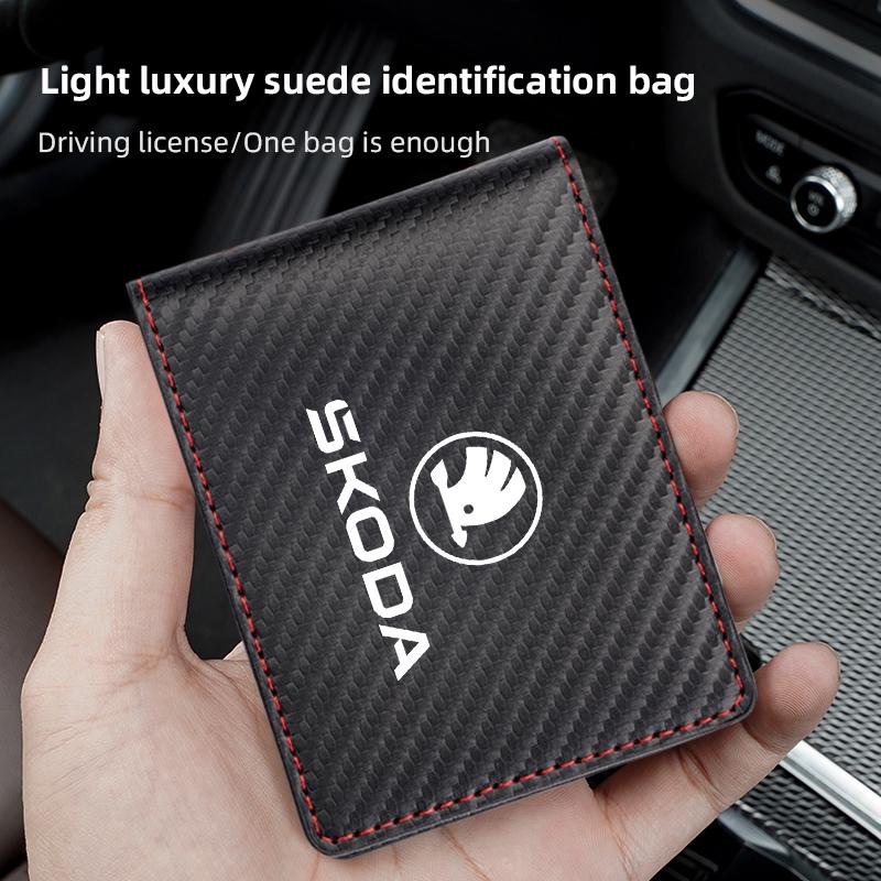 Car driving license card credit card holder For New Skoda Octavia Kodiaq Fabia Superb Karoq Yeti Rapid Mk3 Vrs A4 Car pendant xknz73