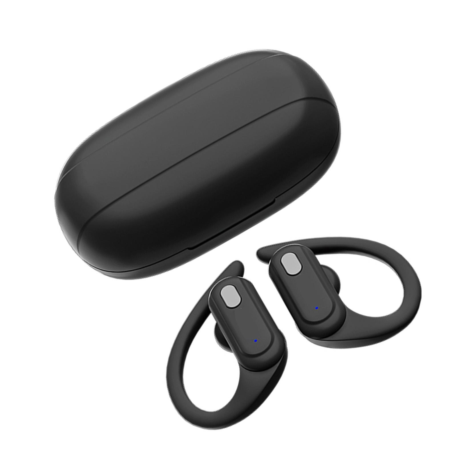 

Ear Hook Bluetooth Earbuds Water Resistant Noise Cancelling Wireless BT5.3 Sport Headphones with Built in Mic Black чёрный