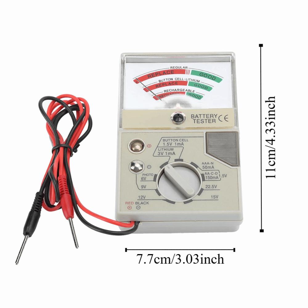 White Portable Watch Repairing Tool Plastic Electric Voltage Tester  Voltage Checking