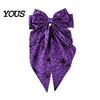 Dark Style Hair Bows for Festivals Halloween Bow Clip Women Girls, Spider Web Barrettes Cute Girls Clips, Large Bowknot Accessories Cosplay