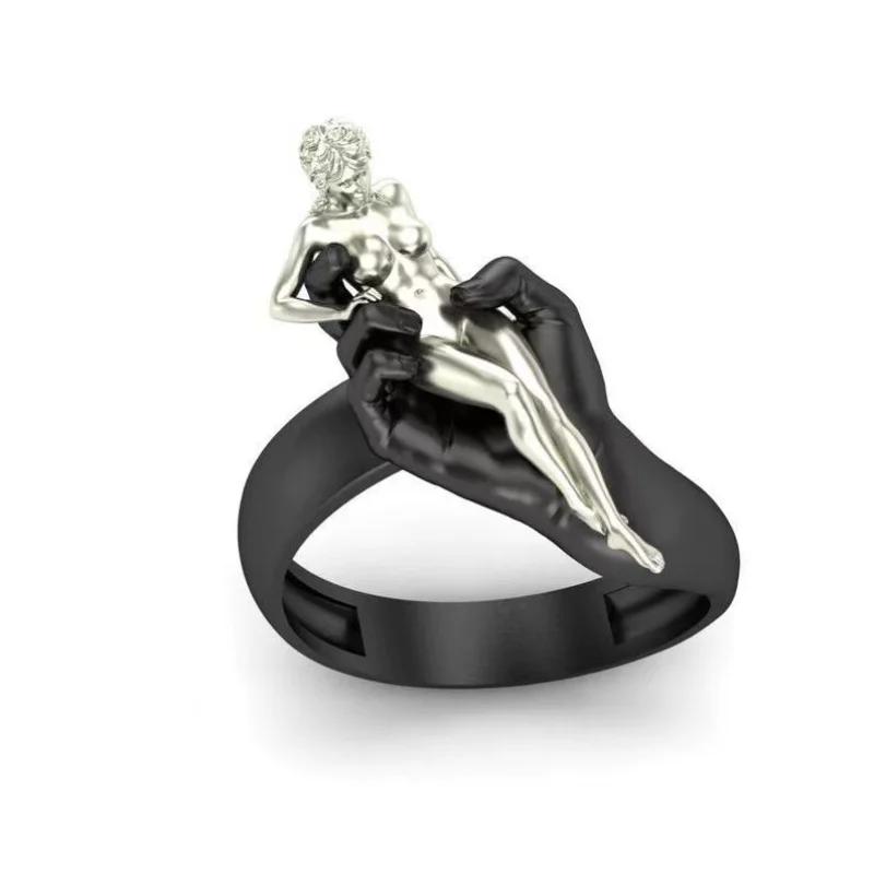 New Unisex Ring Fashion Two-color Hand Claw Female Body Lovers Exaggerated Trend Fashion High Sense of Luxury