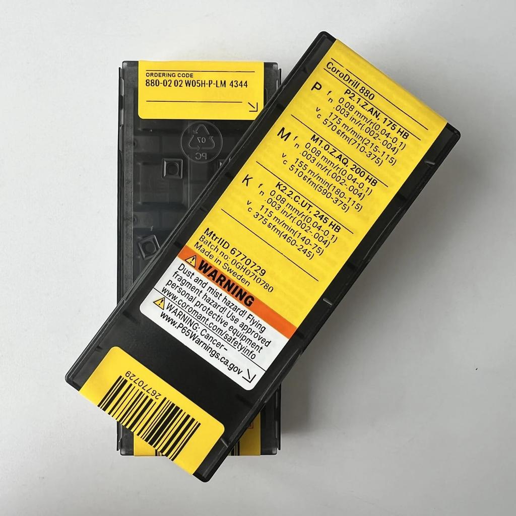 Original Sandvik / 880-0202W05H-P-LM 4344 /CNC lathe carbide blade tool 10 Pcs