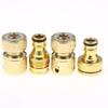 2Pcs Standard Aluminum Hose Connector Set - 4/6'' Tap Fitting Quick Connect For Garden Pipes Hose Connector