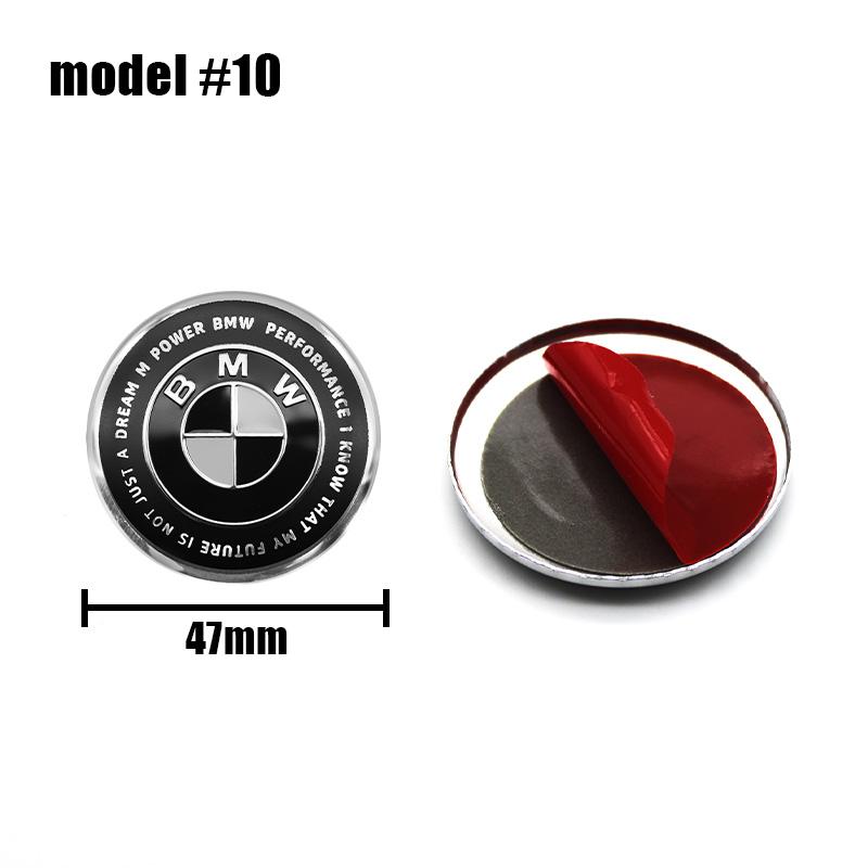 1 Stück 45mm 47mm Auto Lenkrad Dekoration Abzeichen Aufkleber Logo Zubehör Für BMW E46 E90 E60 F30 F10 E39 E36 F20 E87 E90 E70