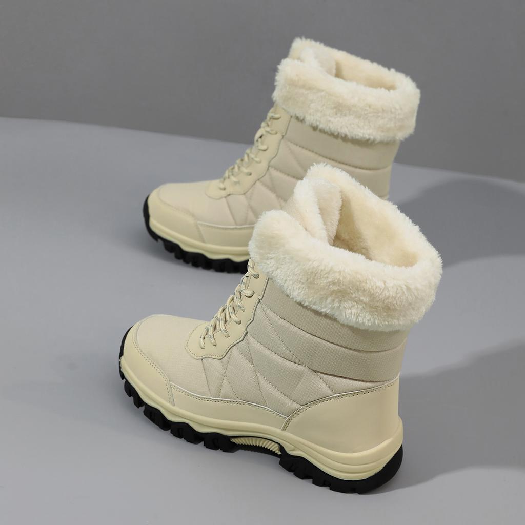 TUINANLE Damskie bawełniane buty Zagęszczone Ciepłe Codzienne Duże Pluszowe Buty Zimowe Śniegowce Antypoślizgowe