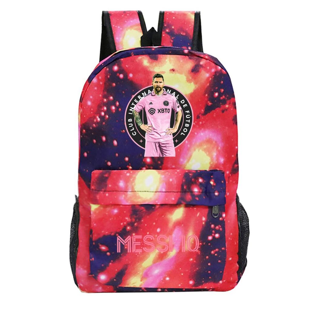 Football Printed Student Backpack Multifunctional Usb Interface Large Capacity Leisure Travel Backpack