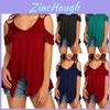 Elegant Womens Off Shoulder V Neck Chiffon T-shirt With Classic Timeless Appeal