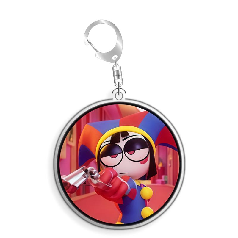 For The Amazing Digital Circus Pomni Zooble Gangle Kinger Ragatha Acrylic Selfmade Cute Cartoon Anime Keychain Pendant Toy Gift