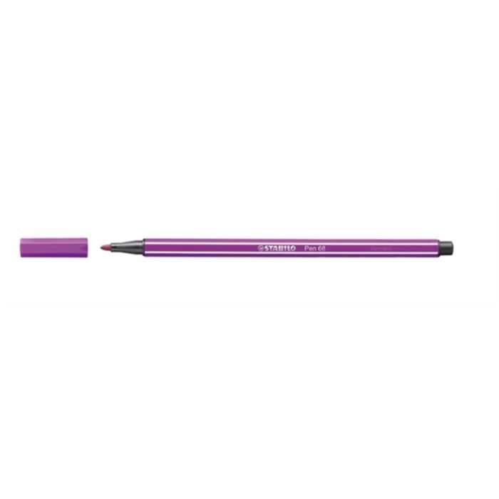 STABILO PEN 68 FEUTRE MAUVE LOT DE 10